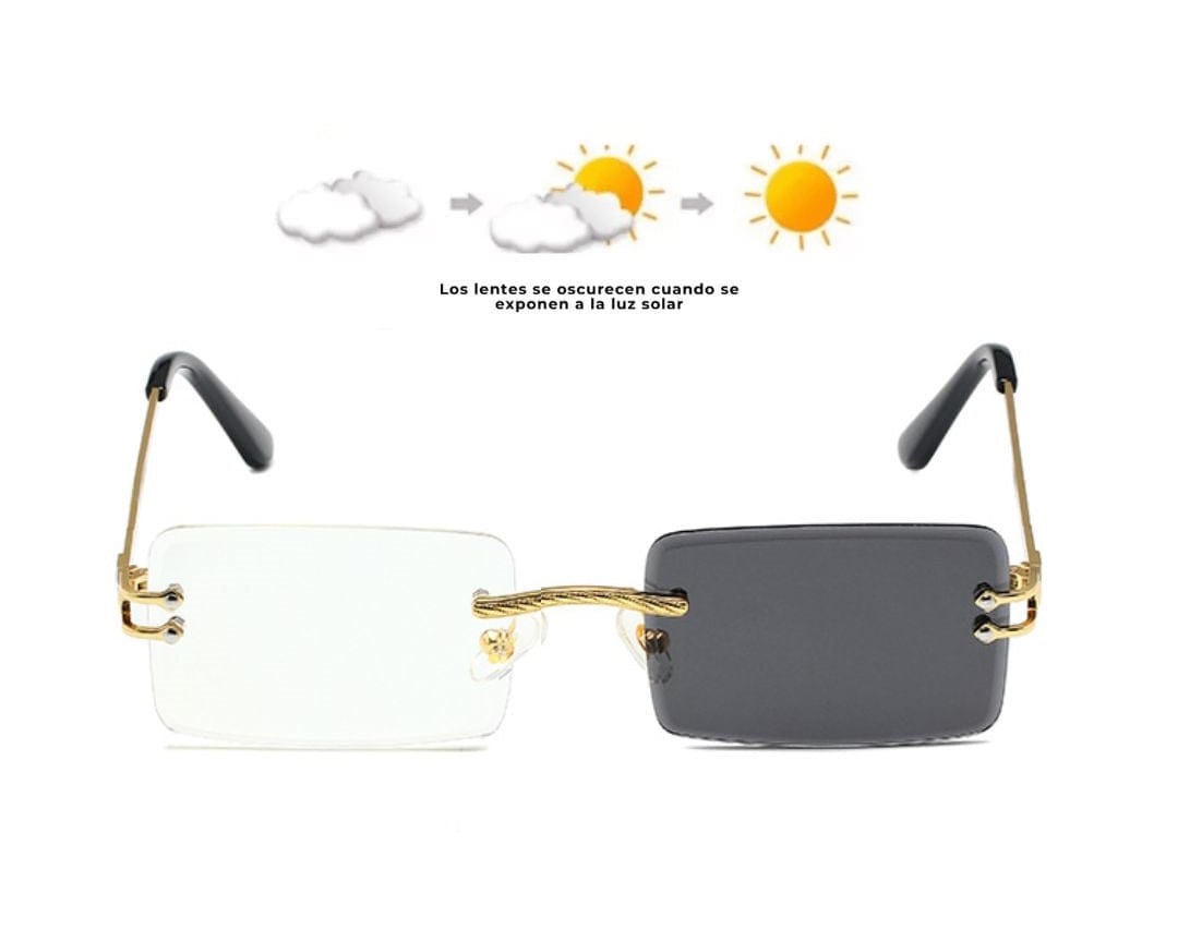 Lentes fotocromáticos que se oscurecen con la luz solar